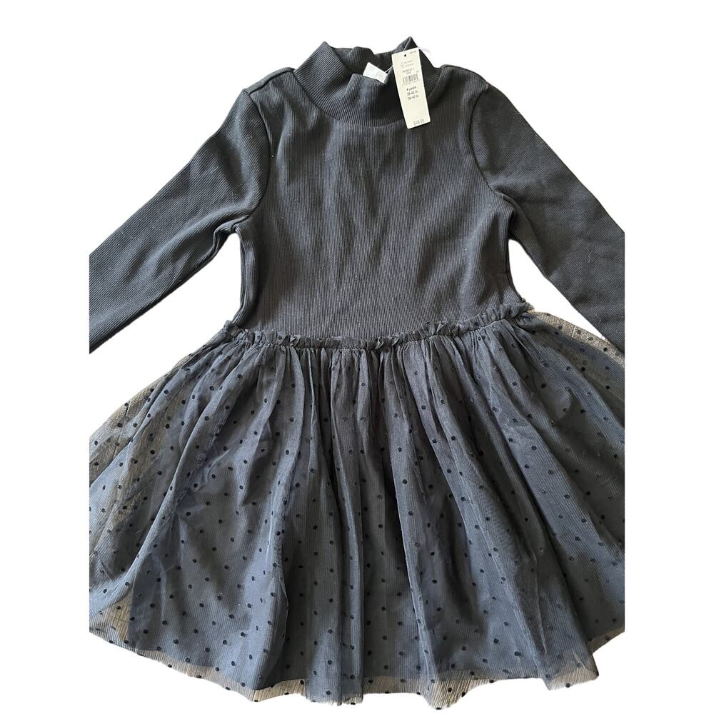 Gap Black Tulle Clip Dot Dress